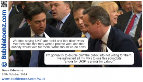 Cameron and Miliband discuss UKIP Clacton by-election win