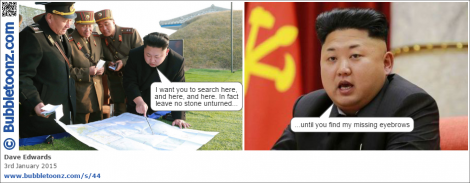 Kim Jong-Un's missing eyebrows