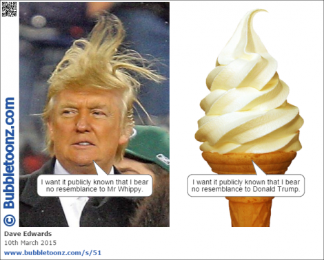 Donald Trump and Mr Whippy