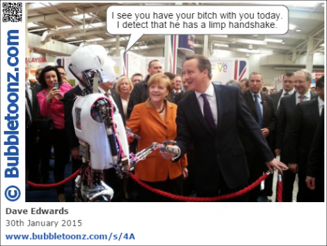 Merkel and her bitch Cameron