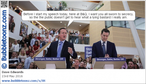 Cameron has all the staff at B&Q sworn to secrecy