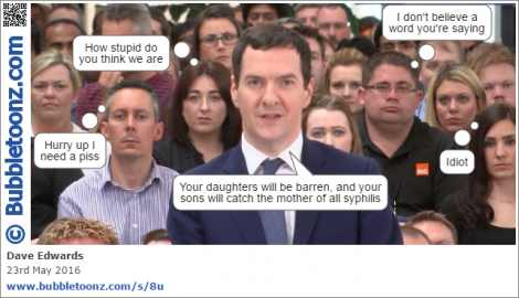George Osborne addresses a group of workers at B&Q