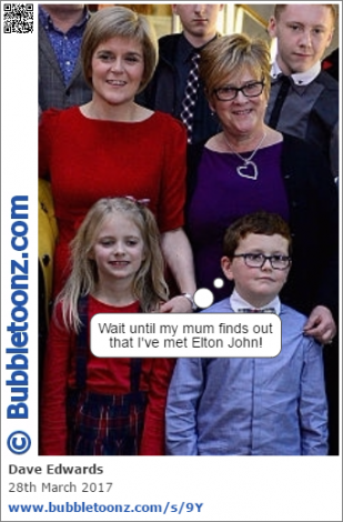Little boy meets Joan Sturgeon or was it Elton John?