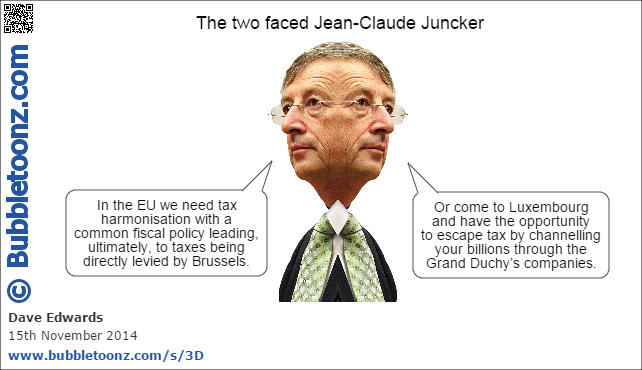 The two faced Jean-Claude Juncker.