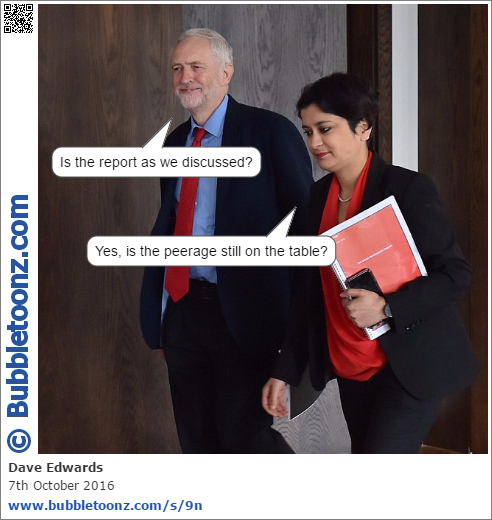 Chakrabarti and Corbyn discuss the finer details of her anti-Semitism report