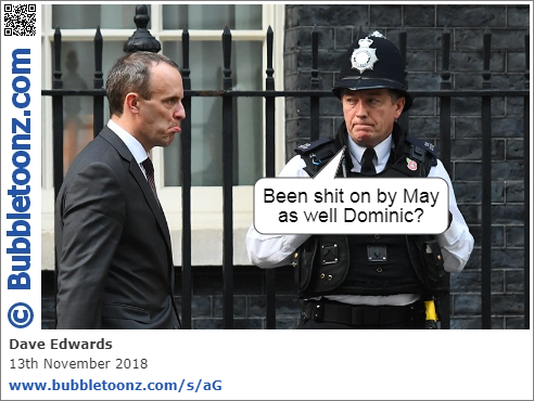 Dominic Raab gets shit on by May