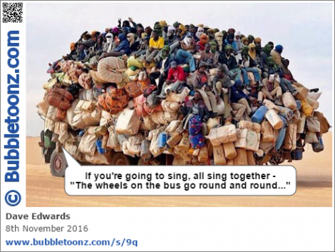 The wheels on the bus go round and round