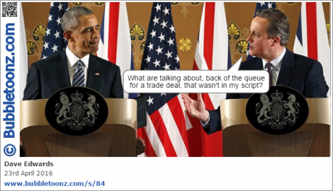 Cameron questions Obama over being back of the queue for a trade deal