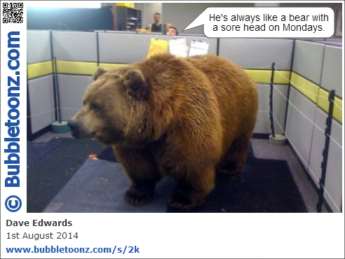 Bear with a sore head